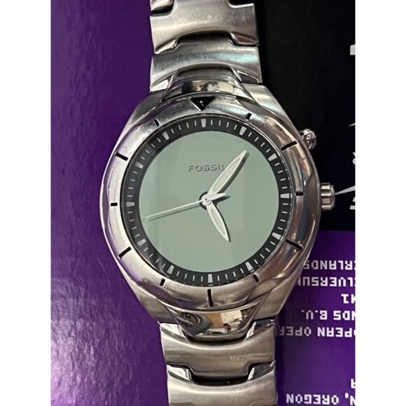 Fossil Blue Vintage Big Tic Watch With Original Tin Needs New Battery Worn Y2K - Picture 1 of 9